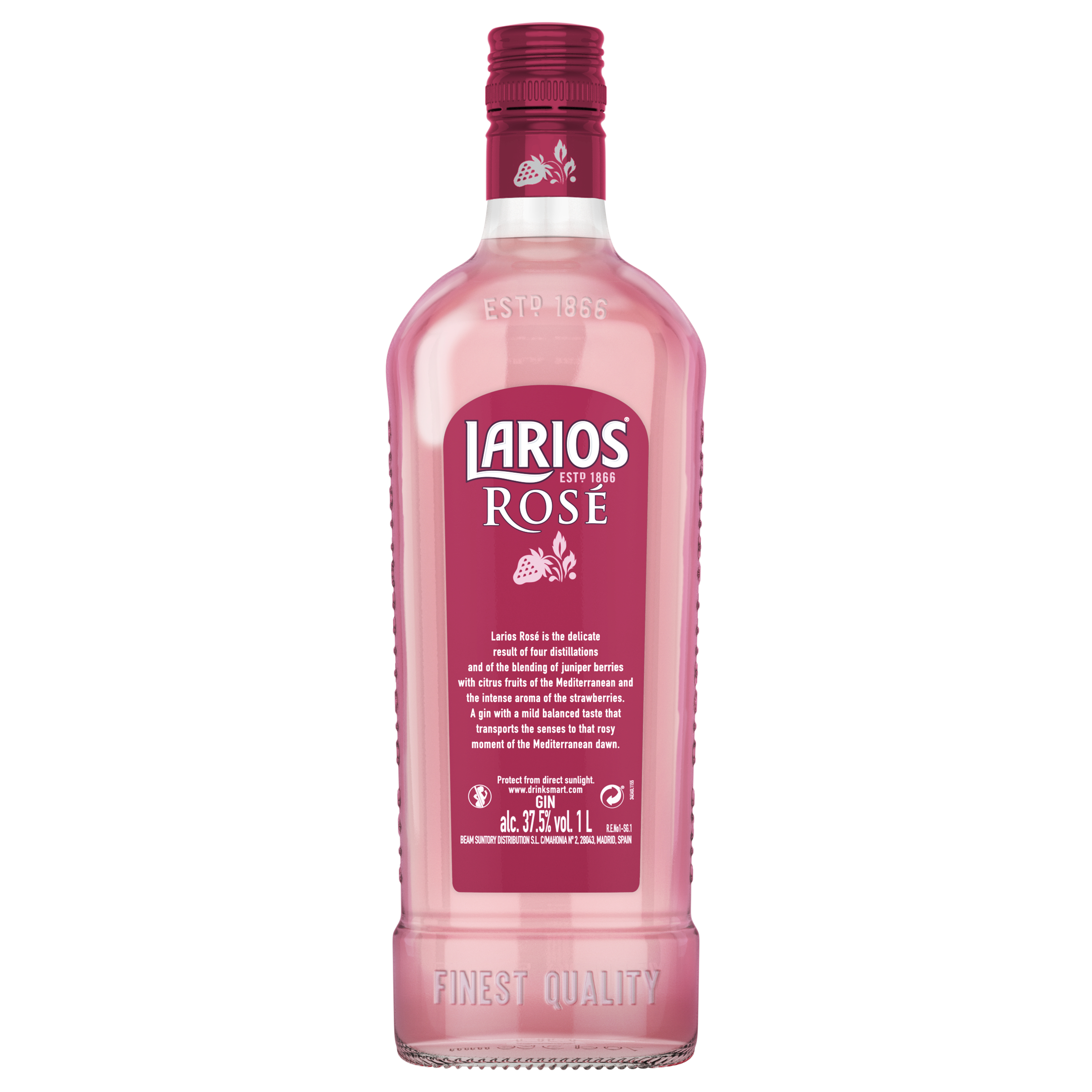 Джин Larios Rose Premium Gin, 37%, 1 л - фото 2