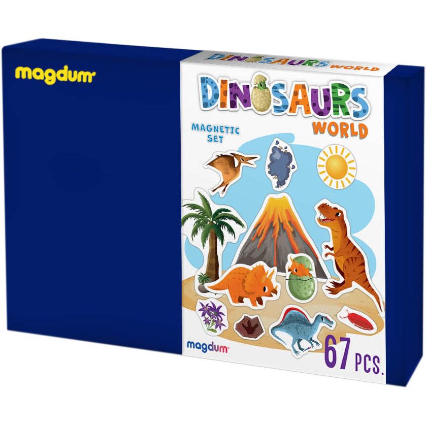 Набор магнитов Magdum Magnetic game Мир динозавров 67 шт. (ML4032-04 EN) - фото 6