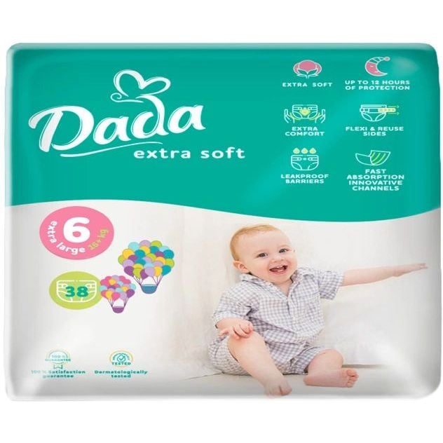 Підгузки Dada Extra Soft 6 (16+ кг), 38 шт. - фото 1