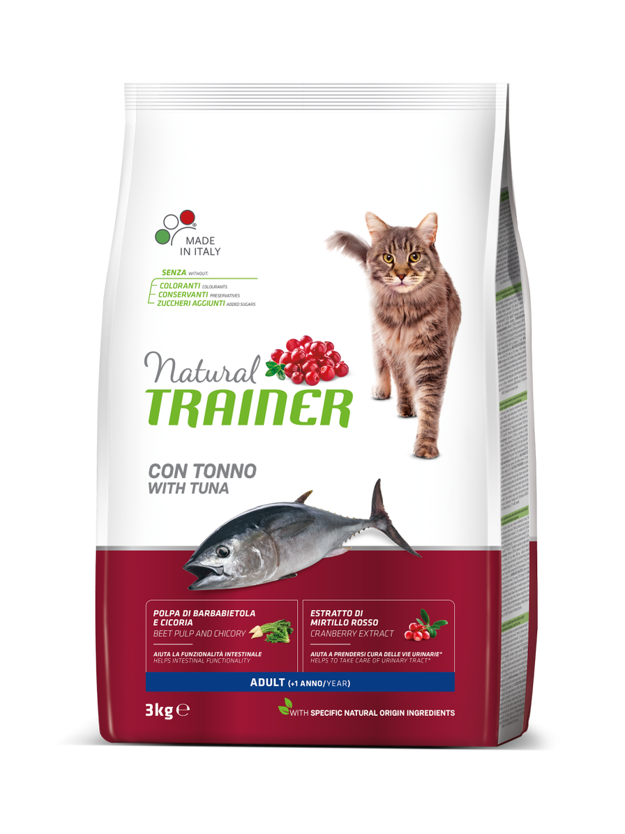 Сухий корм для котів Trainer Natural Super Premium Adult with Tuna, з тунцем, 3 кг - фото 1