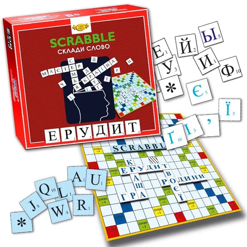 Настільна гра Майстер Склади слово Ерудит Scrabble - фото 1