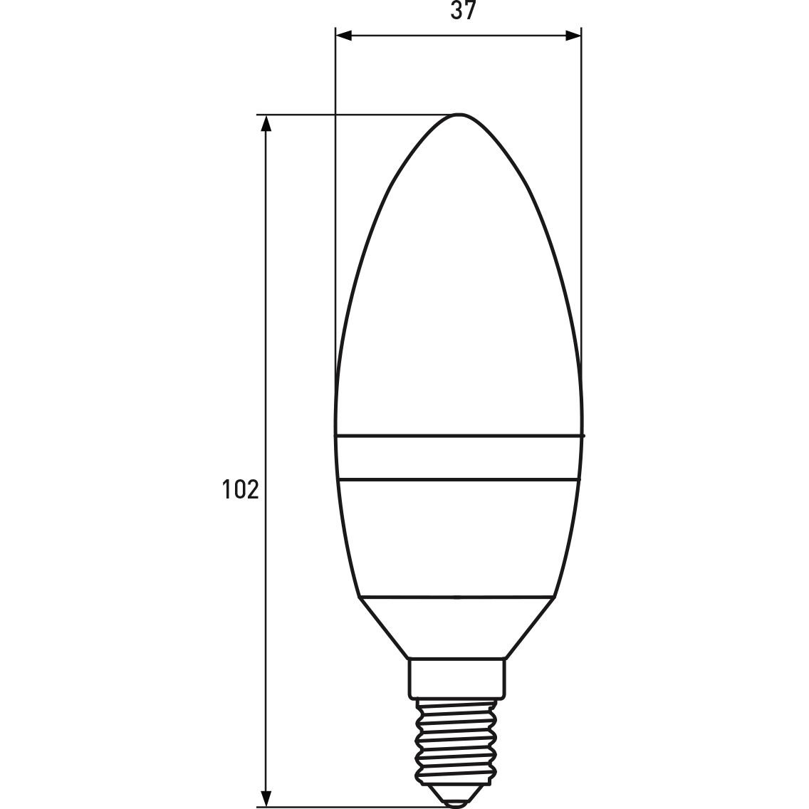 Світлодіодна лампа Eurolamp LED Ecological Series, CL 8W, E14 4000K (50) (LED-CL-08144(P)) - фото 3
