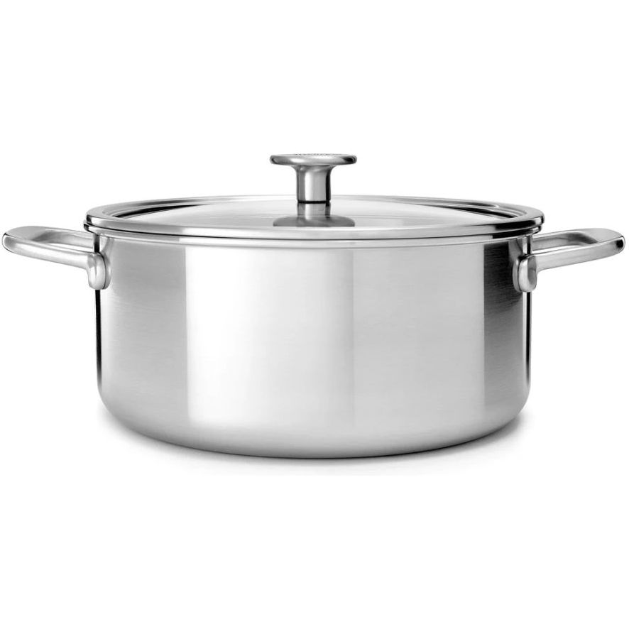 Кастрюля KitchenAid Multi-Ply Stainless Steel с крышкой 20 см 3.1 л (CC003259-001) - фото 1