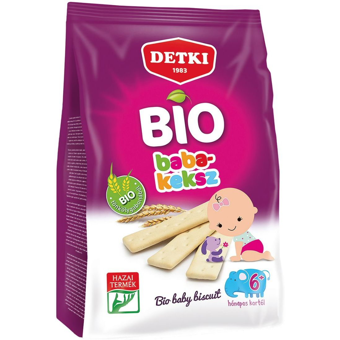 Детское печенье Detki Bio Спельтовое органическое от 6 месяцев 150 г - фото 1