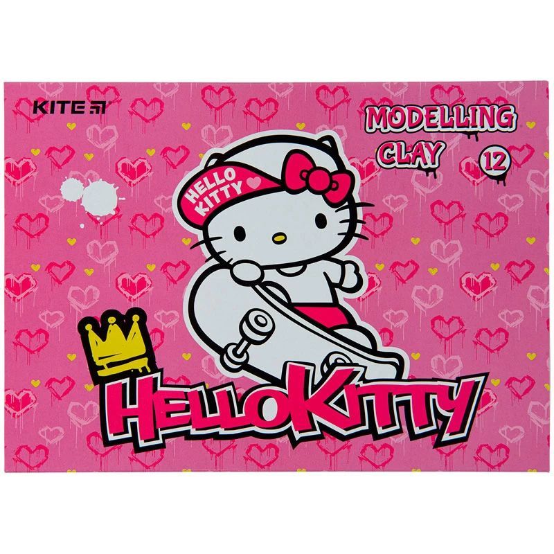 Пластилін восковий Kite Hello Kitty 12 кольорів 240 г (HK22-1086) - фото 1