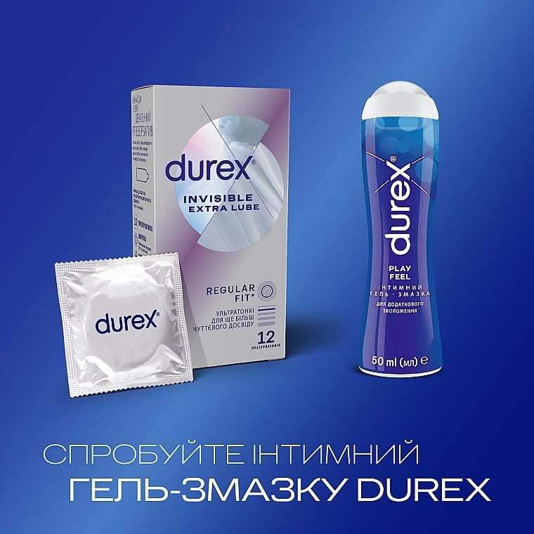 Презервативы латексные с силиконовой смазкой Durex Invisible Extra Lube, ультратонкие, с дополнительной смазкой, 12 шт. (3121062) - фото 5