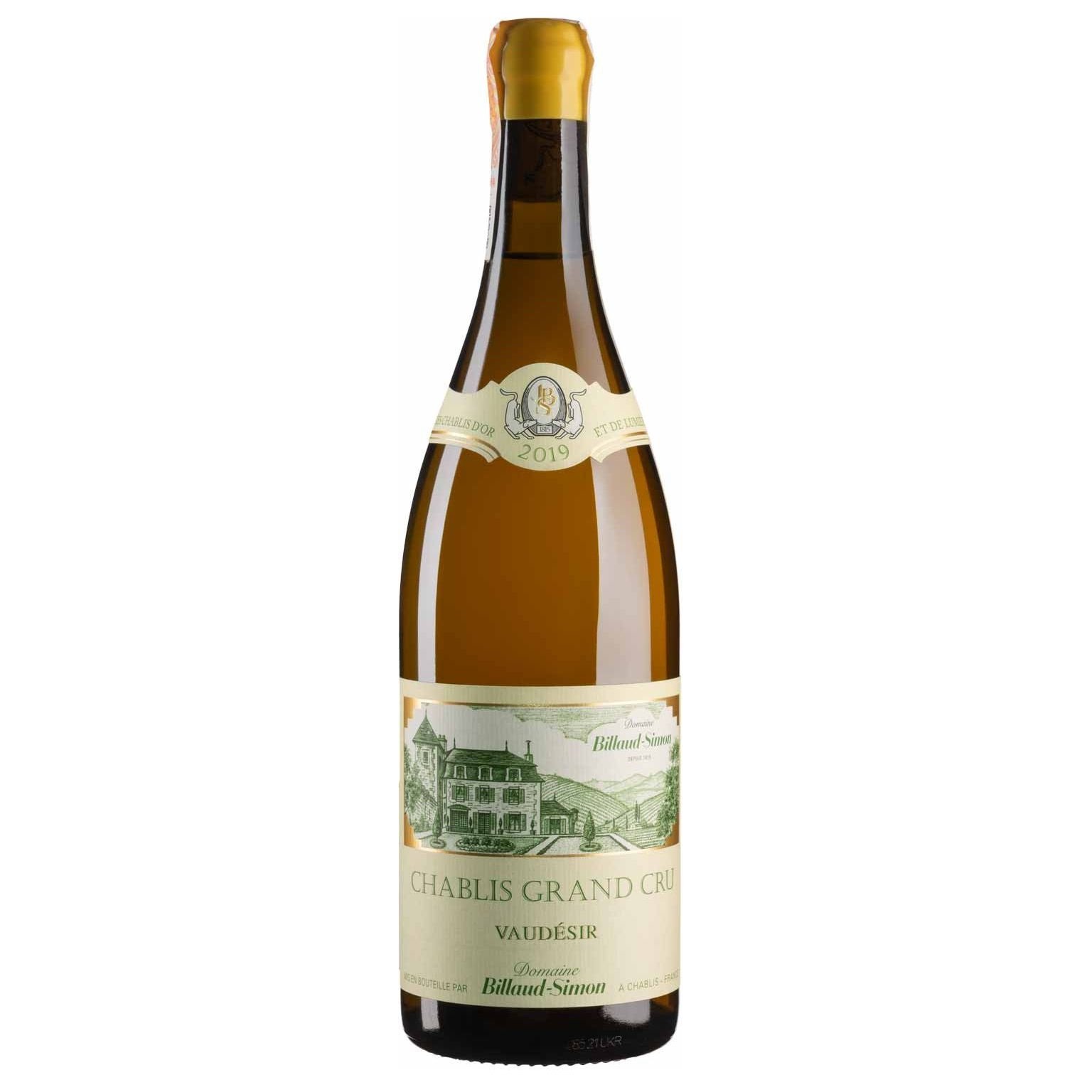 Вино Billaud-Simon Chablis Grand Cru Vaudesir 2020, біле, сухе, 0,75 л (W3862) - фото 1