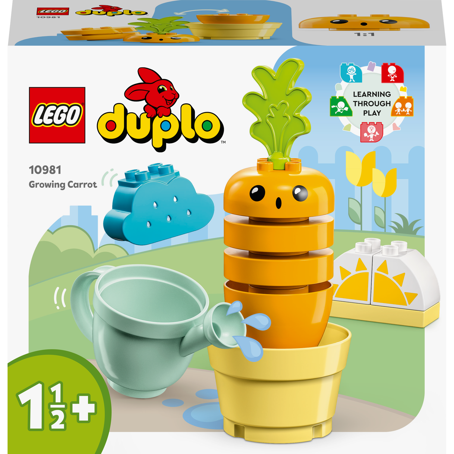 Конструктор LEGO DUPLO Морковь на грядке, 11 деталей (10981) - фото 1