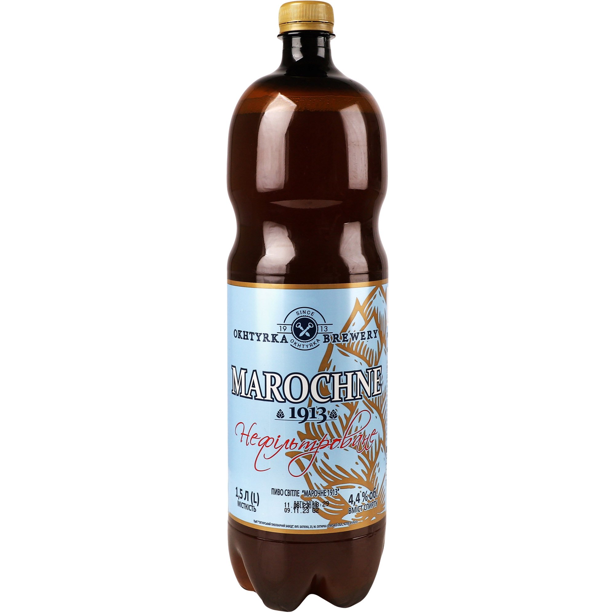Пиво Marochne 1913 світле 4.4% 1.5 л - фото 1