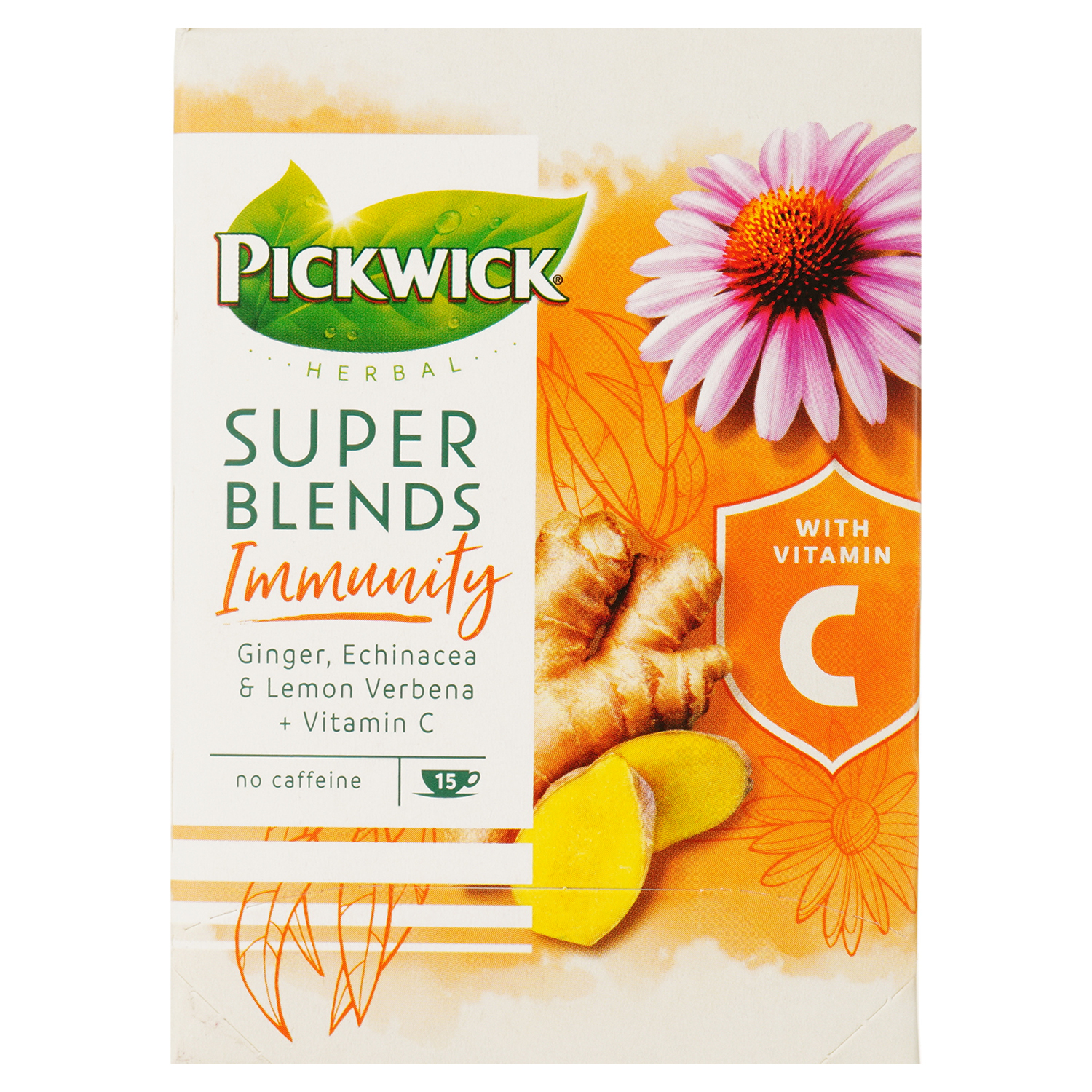 Чай трав'яний Pickwick Вітамінний, вербена-ехінацея, 22.5 г (15 шт. х 1.5 г) (907490) - фото 1