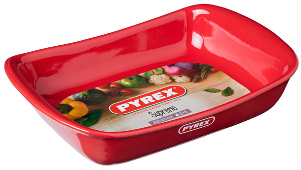 Фото - Форма для выпечки и запекания Pyrex Форма для запікання  Supreme red, 33х23 см  (6377258)