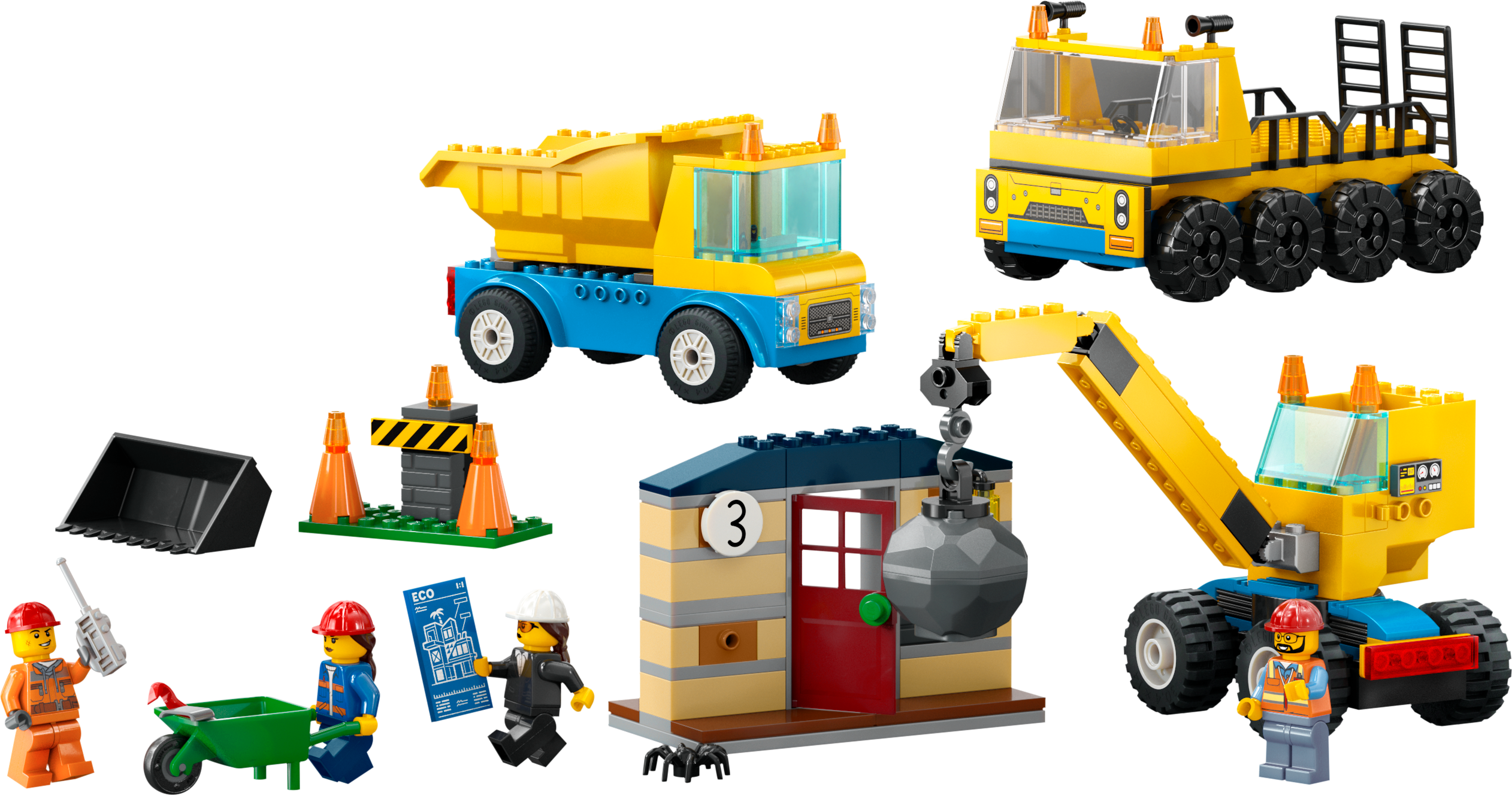 Конструктор LEGO City Строительный грузовик и шаровидный кран-таран., 235 деталей (60391) - фото 2