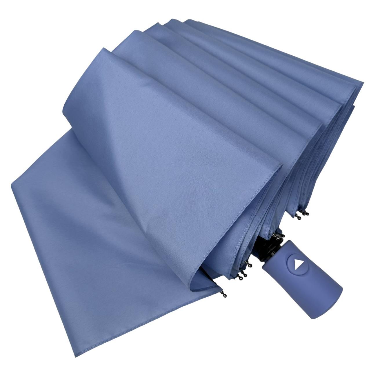 Жіноча складана парасолька напівавтомат Toprain 101 см блакитна - фото 3