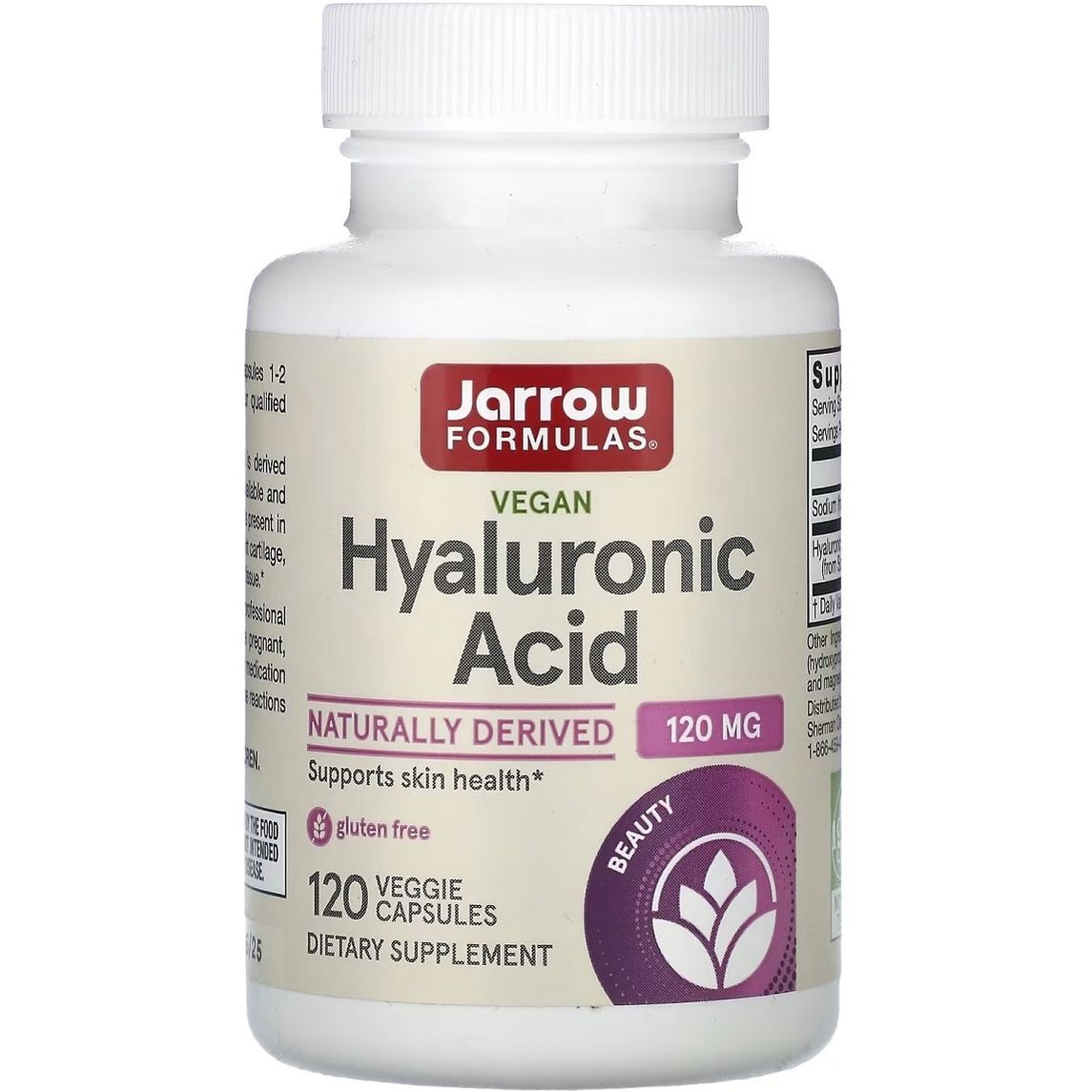 Гиалуроновая кислота Jarrow Formulas Hyaluronic Acid 120 мг 120 капсул - фото 1