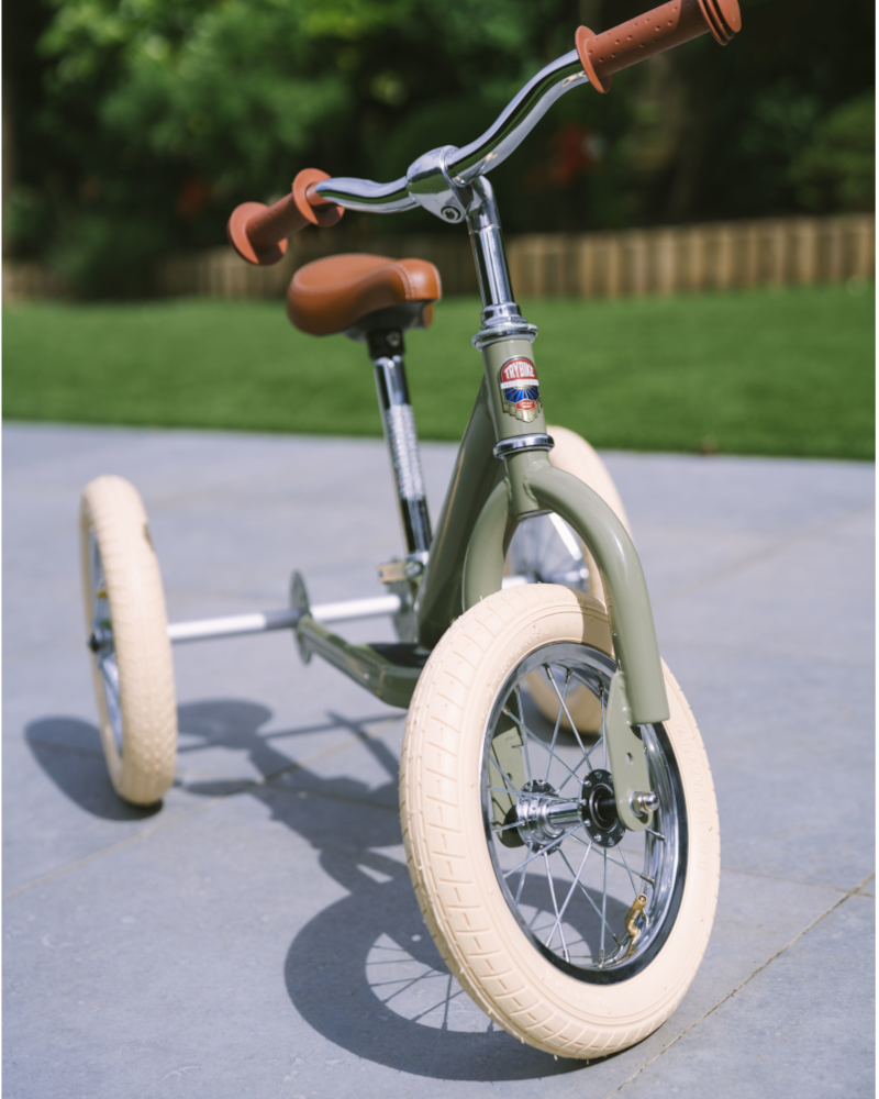 Триколісний балансуючий велосипед Trybike steel 2 в 1, оливковий (TBS-3-GRN-VIN) - фото 10