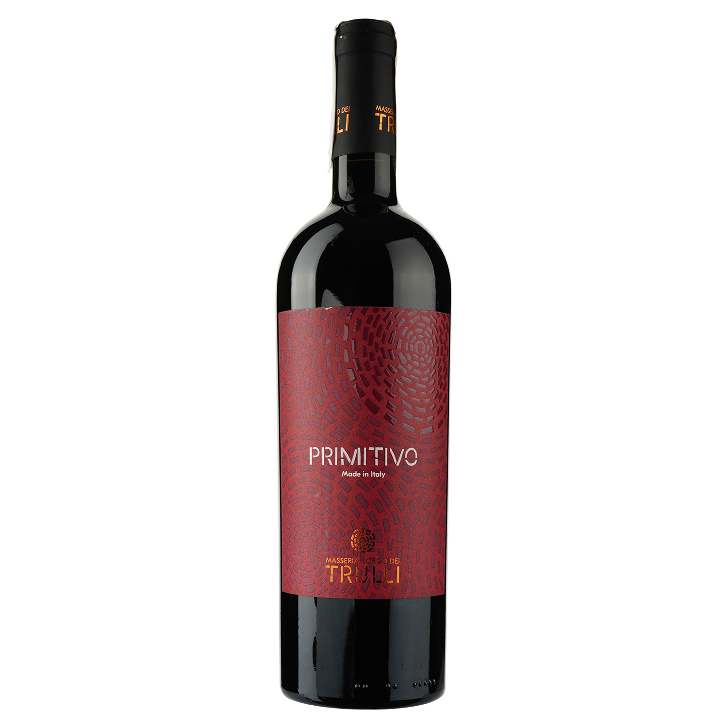 Вино Masseria Borgo Del Trulliі Примитиво, красное, полусухое, 13,5%, 0,75л - фото 1
