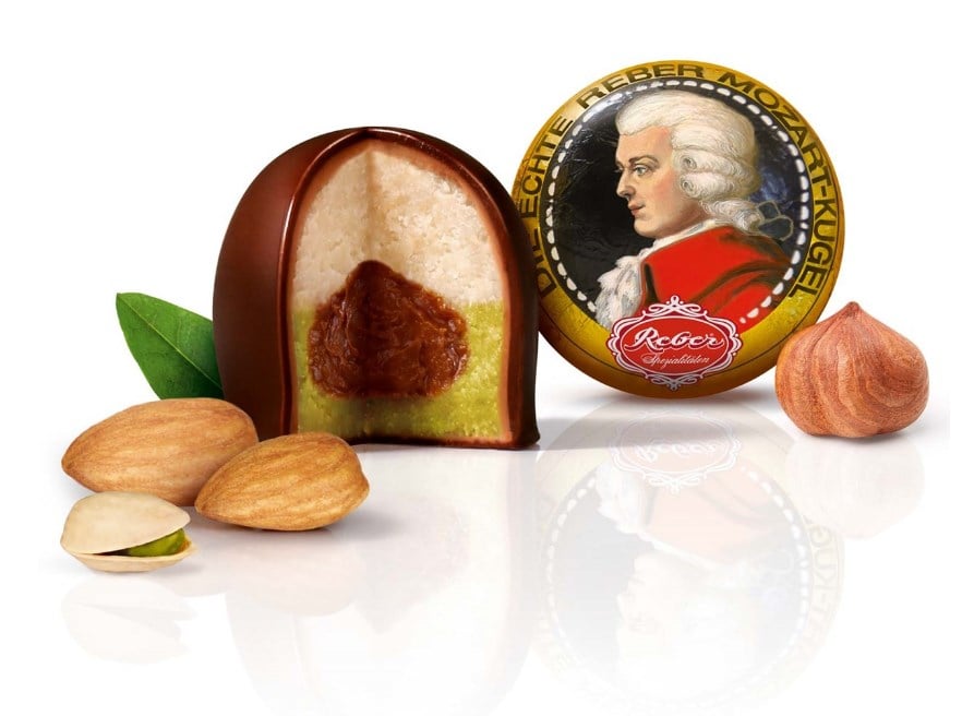 Цукерки шоколадні Reber Mozart Kugeln, новорічні, 120 г - фото 2