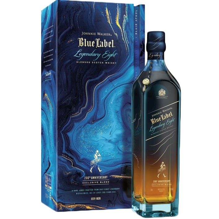 Віскі Johnnie Walker Blue label Legendary Eight Blended Scotch Whisky, 40%, 0,7 л - фото 1