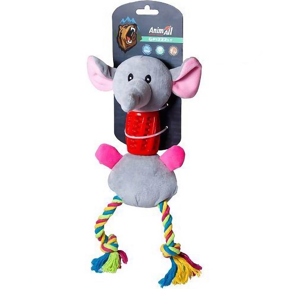 Мягкая игрушка для собак AnimAll Fun AGrizZzly Слоненок серая - фото 1