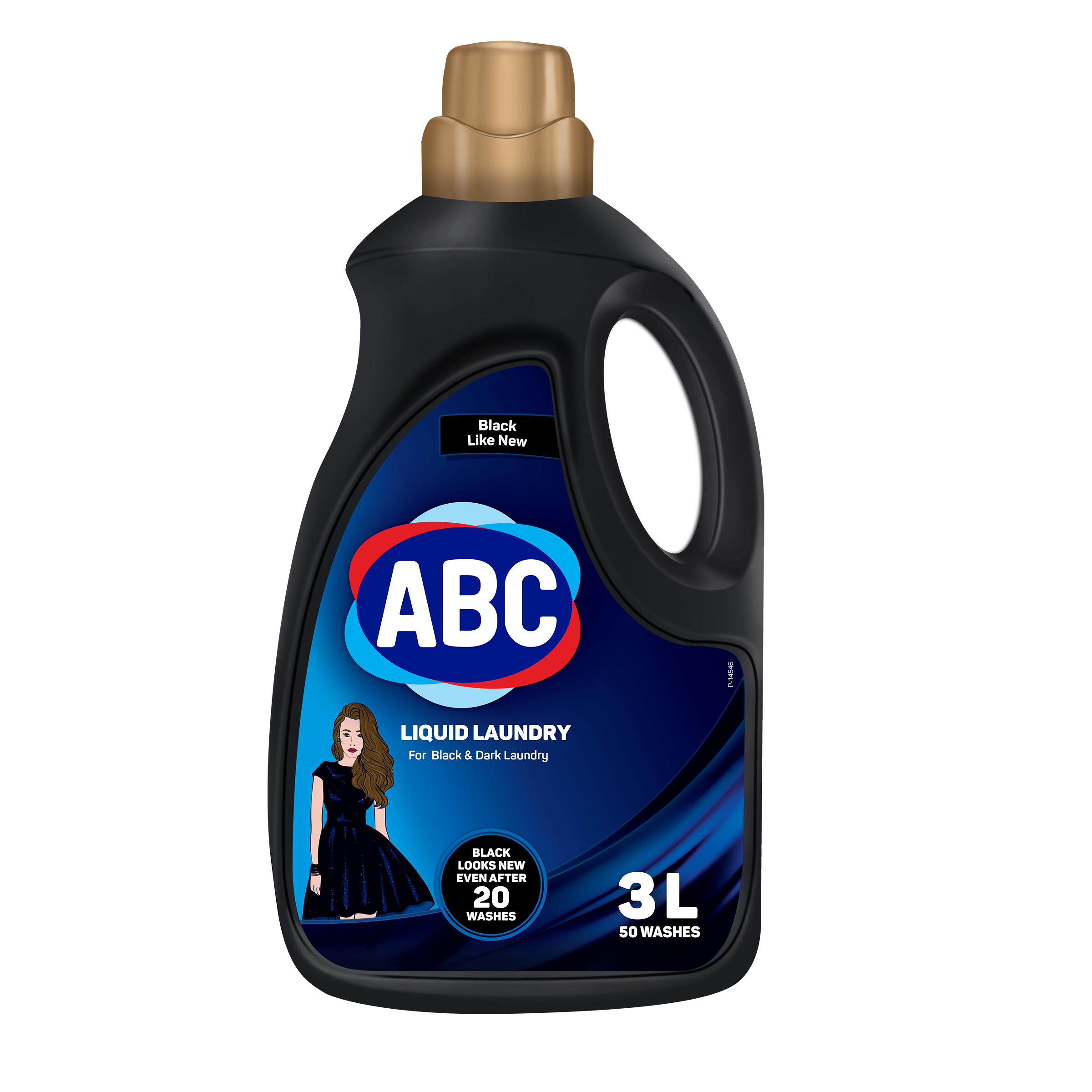 Жидкое стиральное средство ABC, для черного белья, автомат, 3 л - фото 1