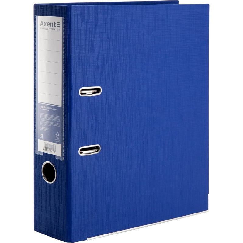 Папка-регистратор Axent Prestige+ двухсторонняя A4 75 мм синяя (1722-02C-A) - фото 1