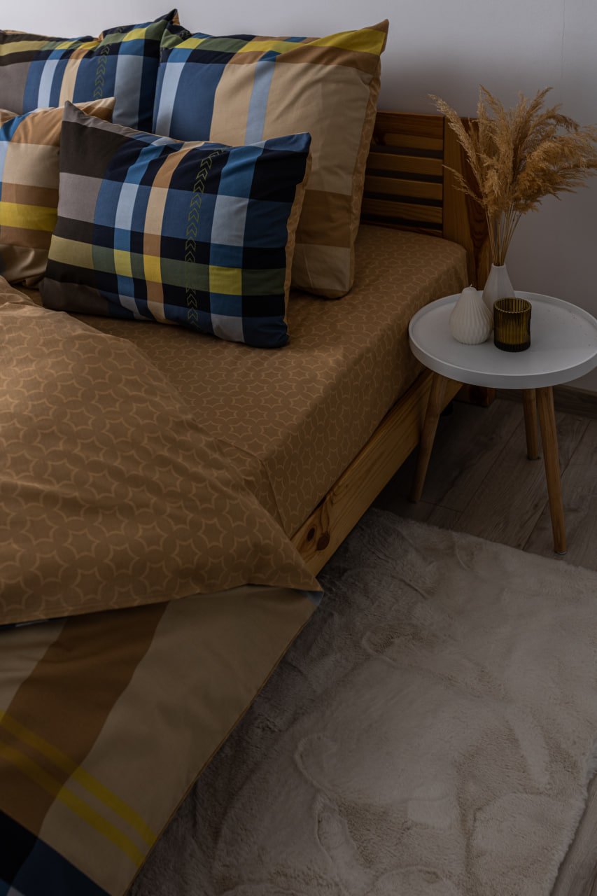 Комплект постельного белья ТЕП Soft dreams Scotland двуспальный серый с желтым (2-03858_26051) - фото 2