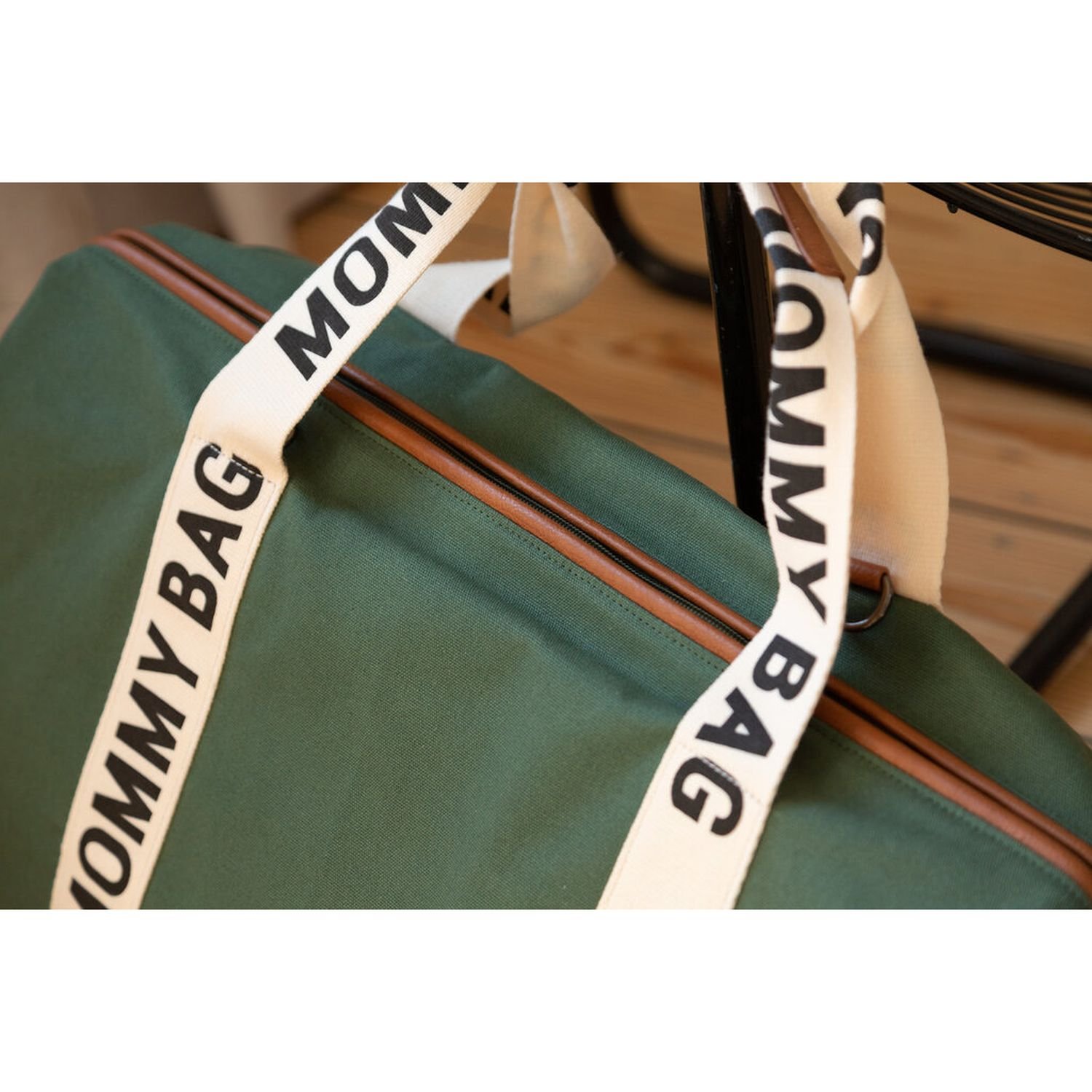 Сумка Childhome Mommy bag Signature - Canvas Green, зеленая (CWMBBSCGR) - фото 13