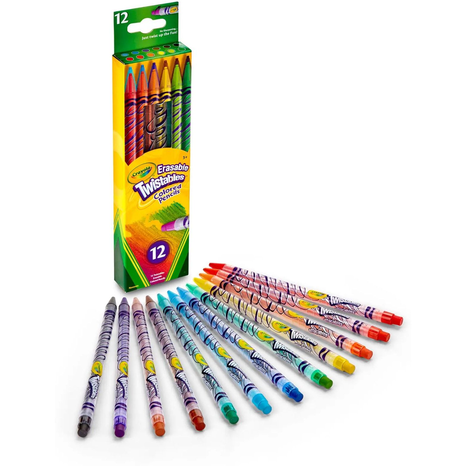 Набор карандашей Crayola Твист, с ластиком, 12 шт. (256360.024) - фото 3