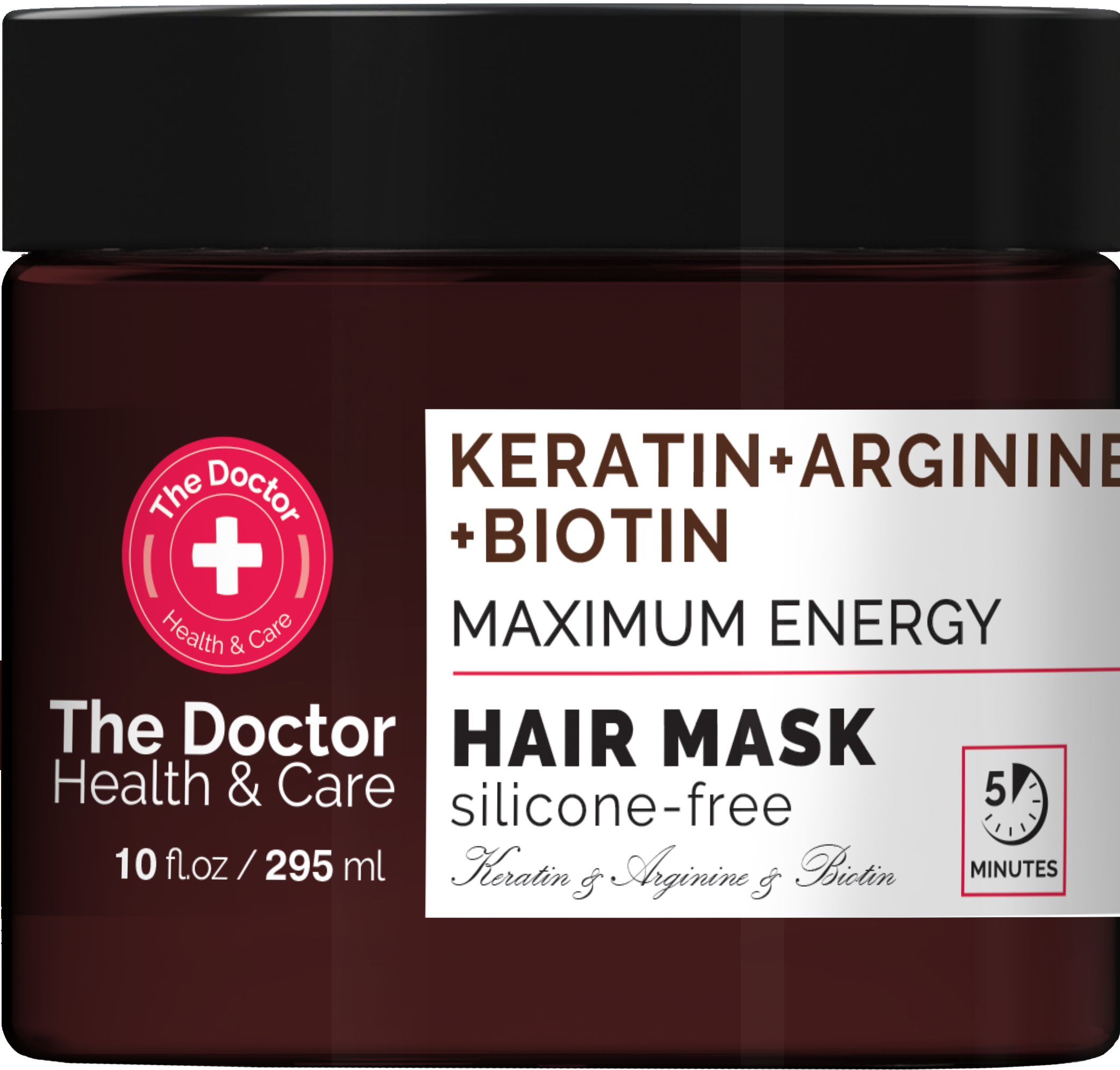Маска для волосся The Doctor Health&Care Keratin + Arginine + Biotin Maximum Energy Hair Mask, 295 мл - фото 1