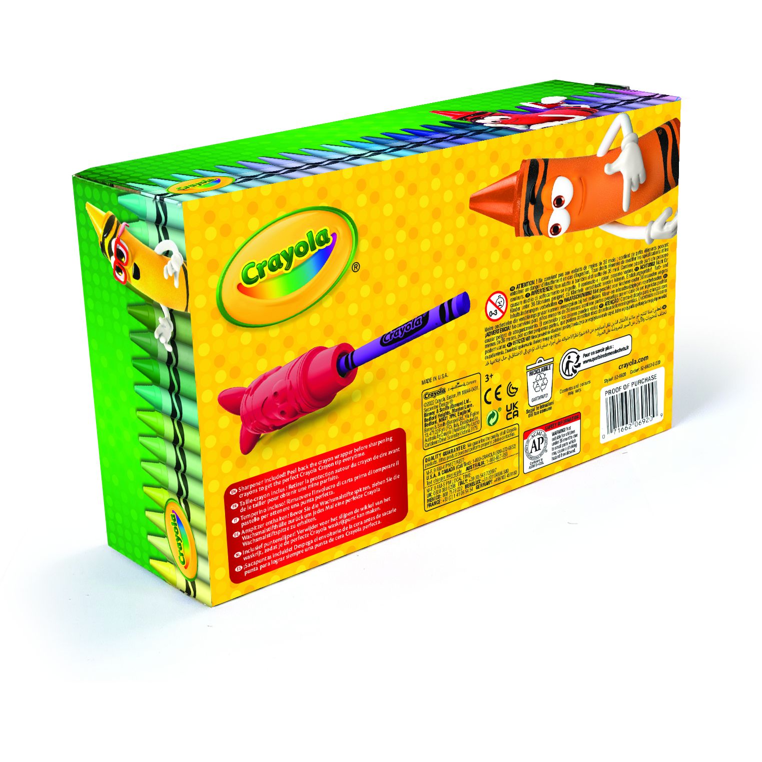 Набір воскової крейди Crayola зі стругачкою 120 шт. (52-6920) - фото 2