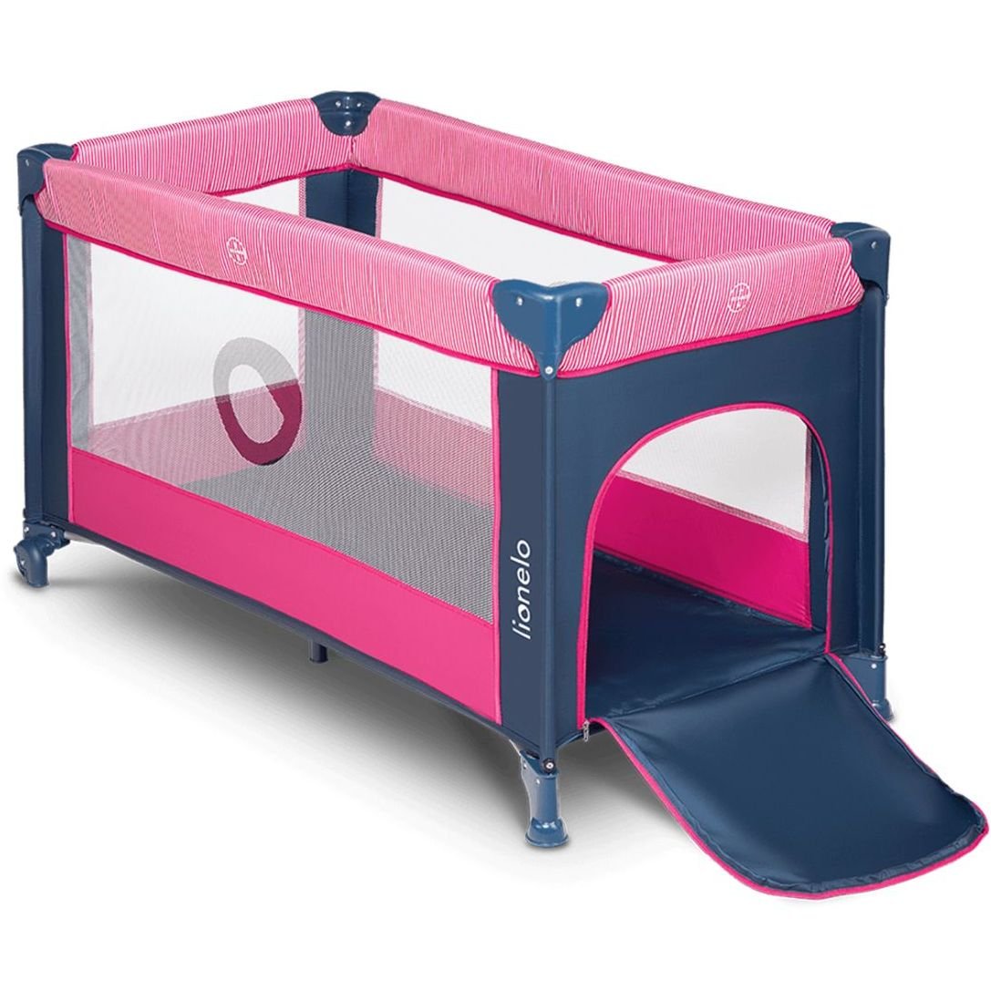 Манеж-кроватка Lionelo Stefi, розовый с синим (LO.SF01) - фото 2