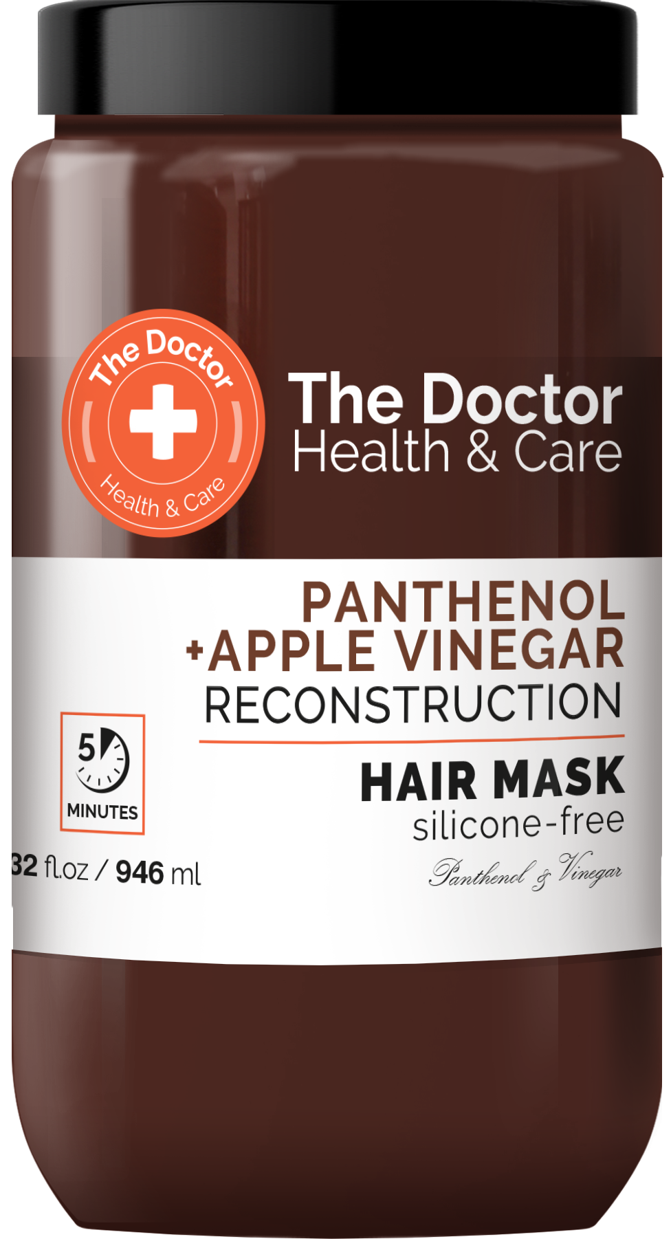 Маска для волосся The Doctor Health&Care Panthenol + Apple Vinegar Reconstruction Hair Mask, 946 мл - фото 1