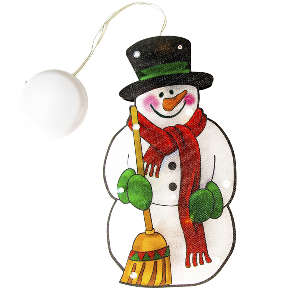 Игрушка светодиодная подвесная MBM My Home Снеговик 13.3х25х2.6 см (DH-NY-78 COLOR) - фото 1
