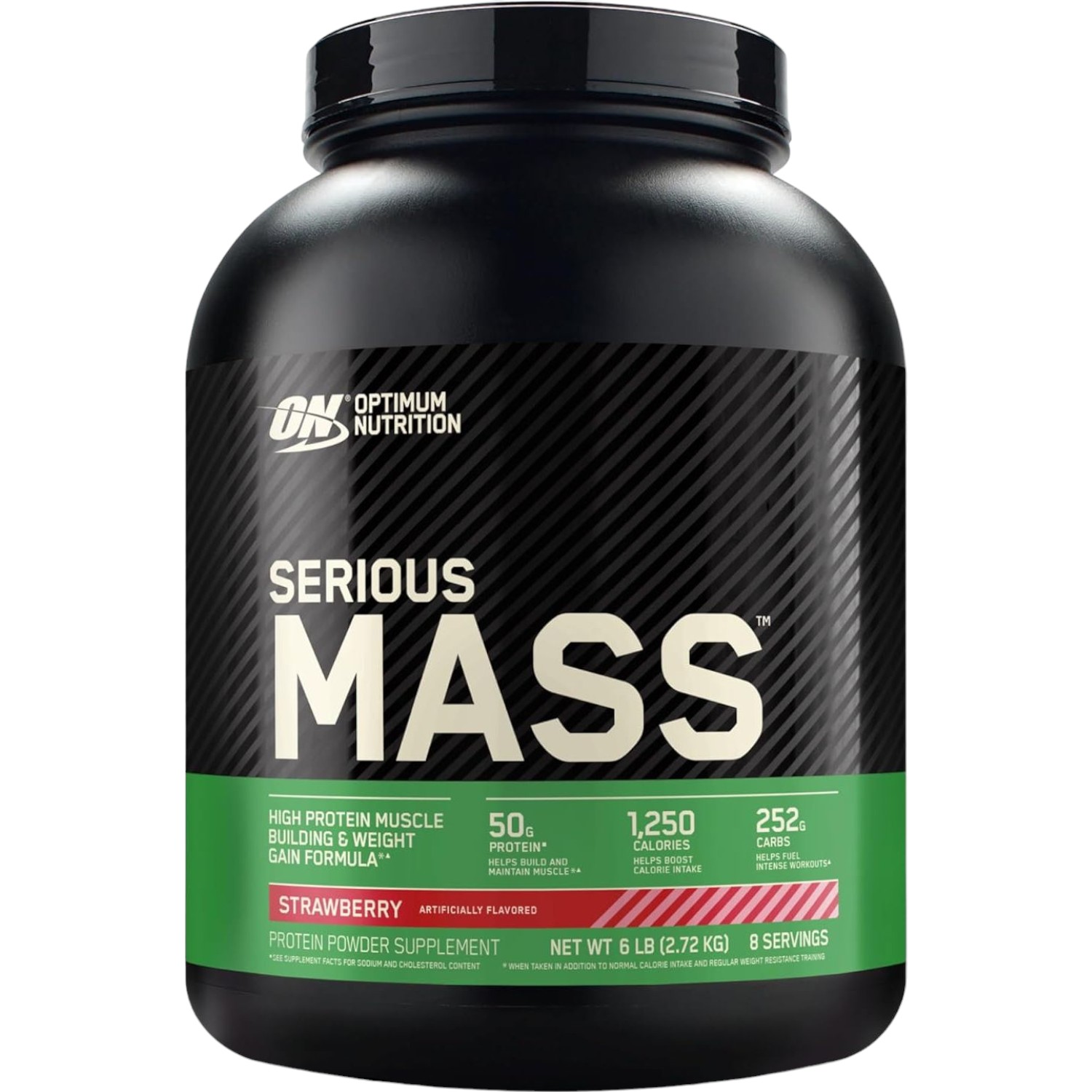 Гейнер Optimum Nutrition Serious Mass Strawberry 2.722 кг - фото 1