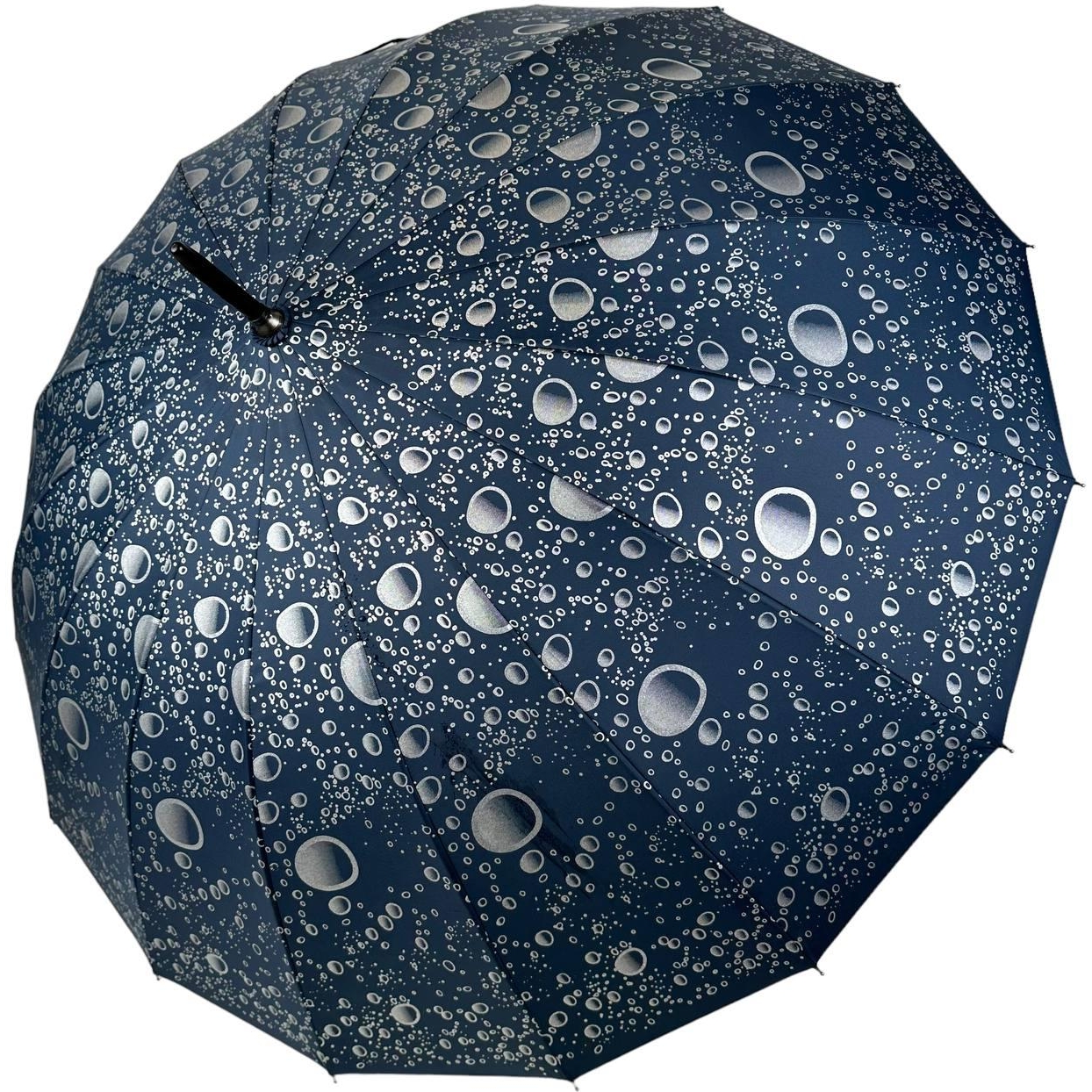 Жіноча парасолька-палиця напівавтомат Toprain 98 см синя - фото 1