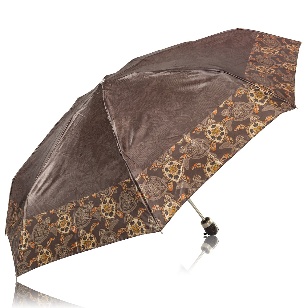 Жіноча складана парасолька повний автомат Trust 97 см коричнева - фото 2