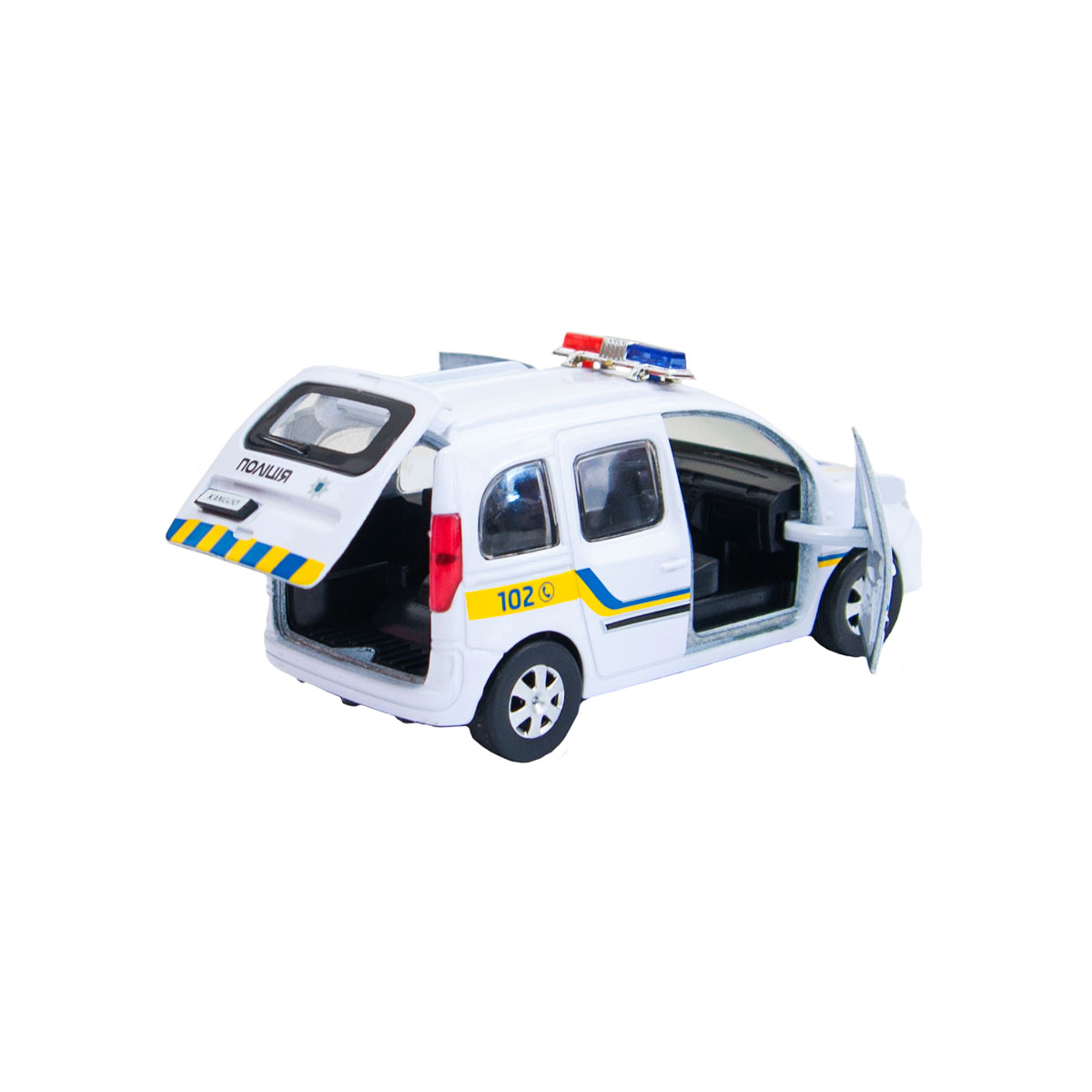 Автомодель Technopark Renault Kangoo Полиция, белый (KANGOO-P(FOB)) - фото 6