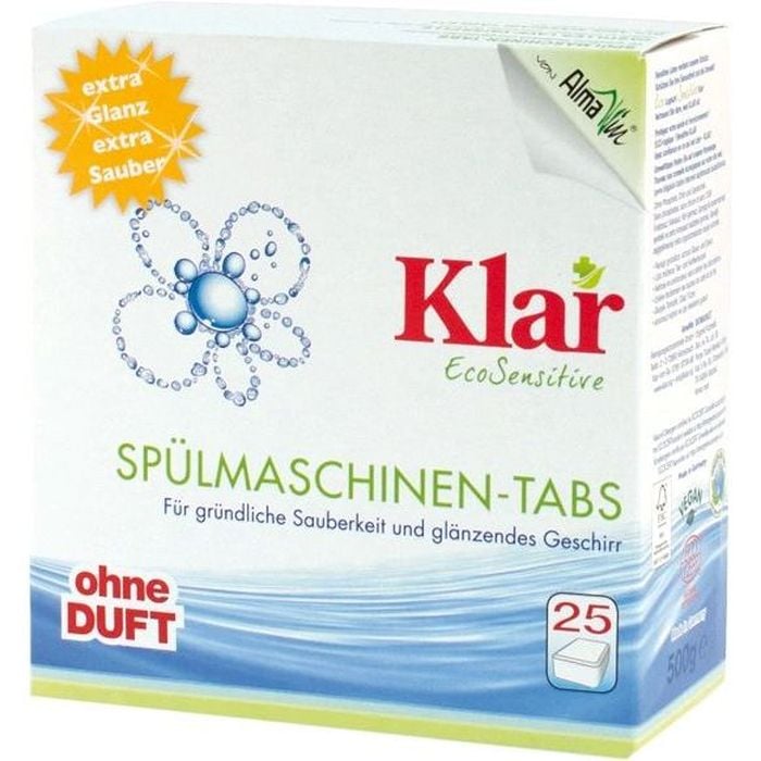 Органические таблетки для посудомоечных машин Klar, 25 шт. - фото 1