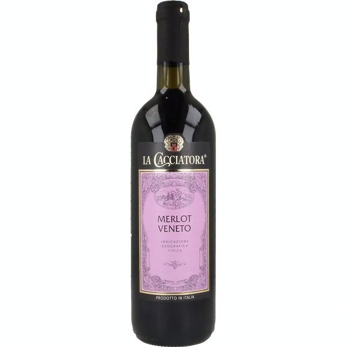 Вино La Cacciatora Merlot Veneto, червоне, сухе, 11,5%, 0,75 л - фото 1