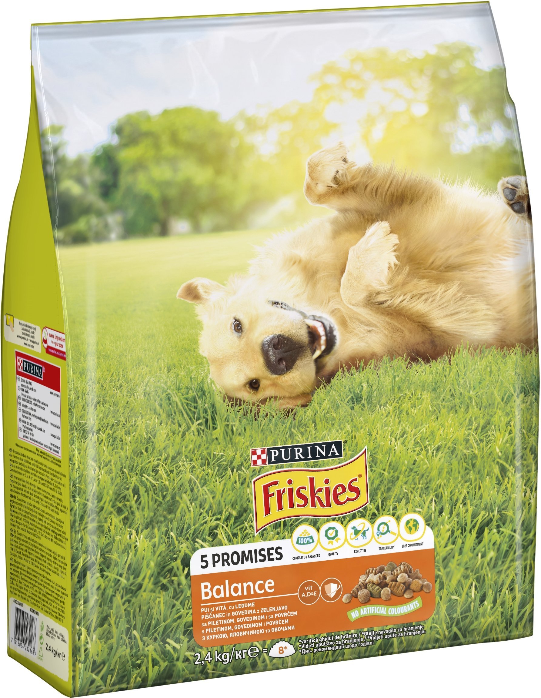 Сухий корм для дорослих собак Friskies Balans, з куркою та овочами, 2,4 кг - фото 1