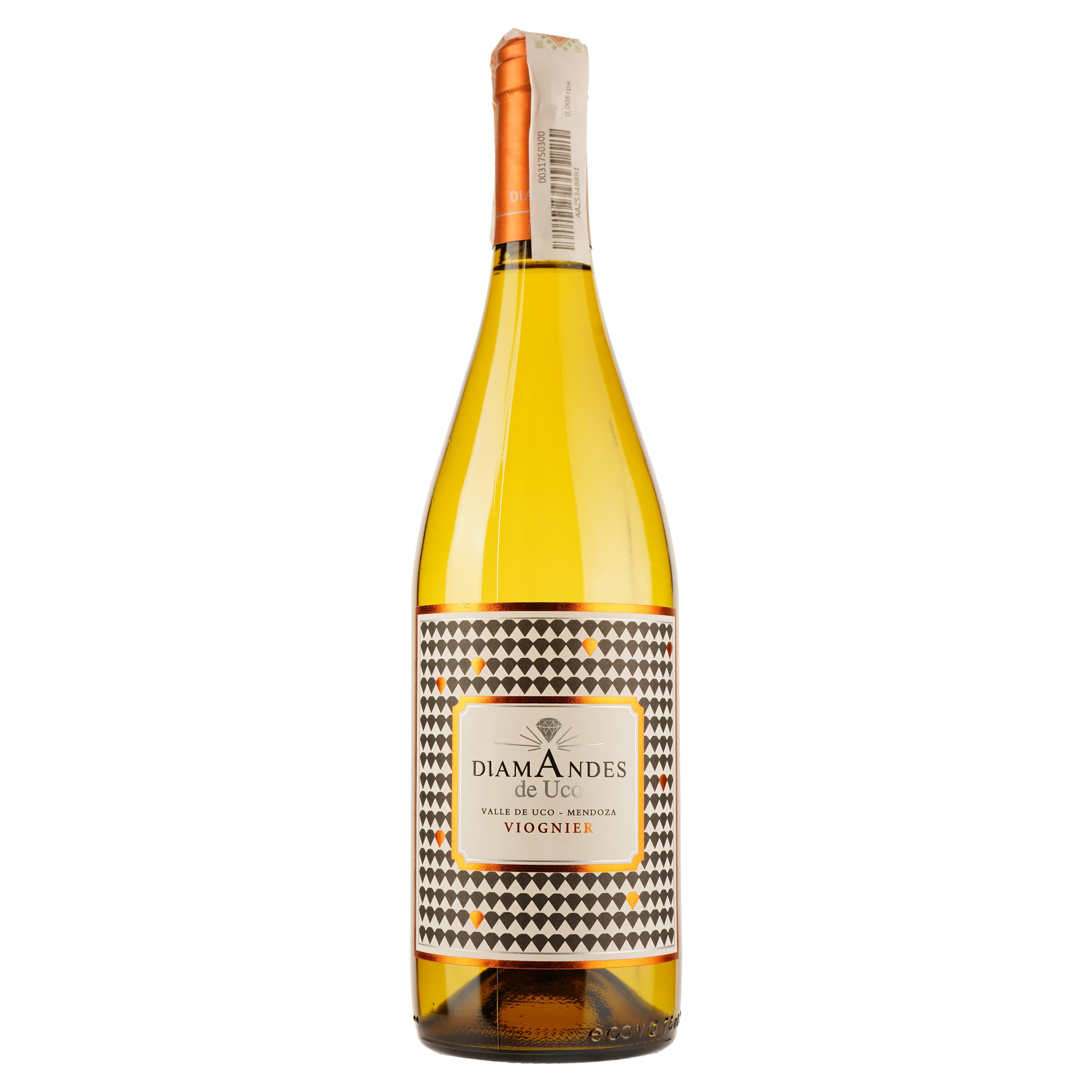 Вино DiamAndes 'Diamandes de Uco' Viognier, біле, сухе, 0,75 л - фото 1