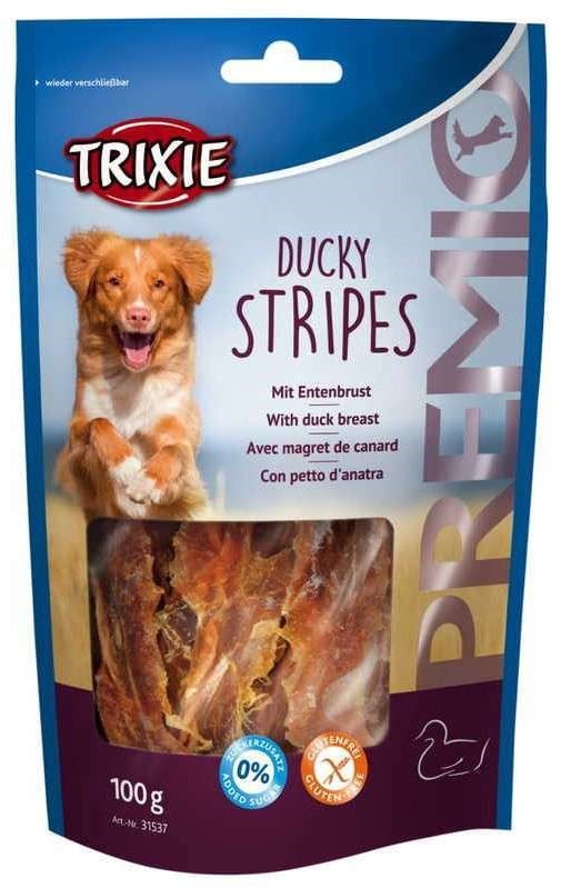 Лакомство для собак Trixie Premio Ducky Stripes, с уткой, 100 г - фото 1