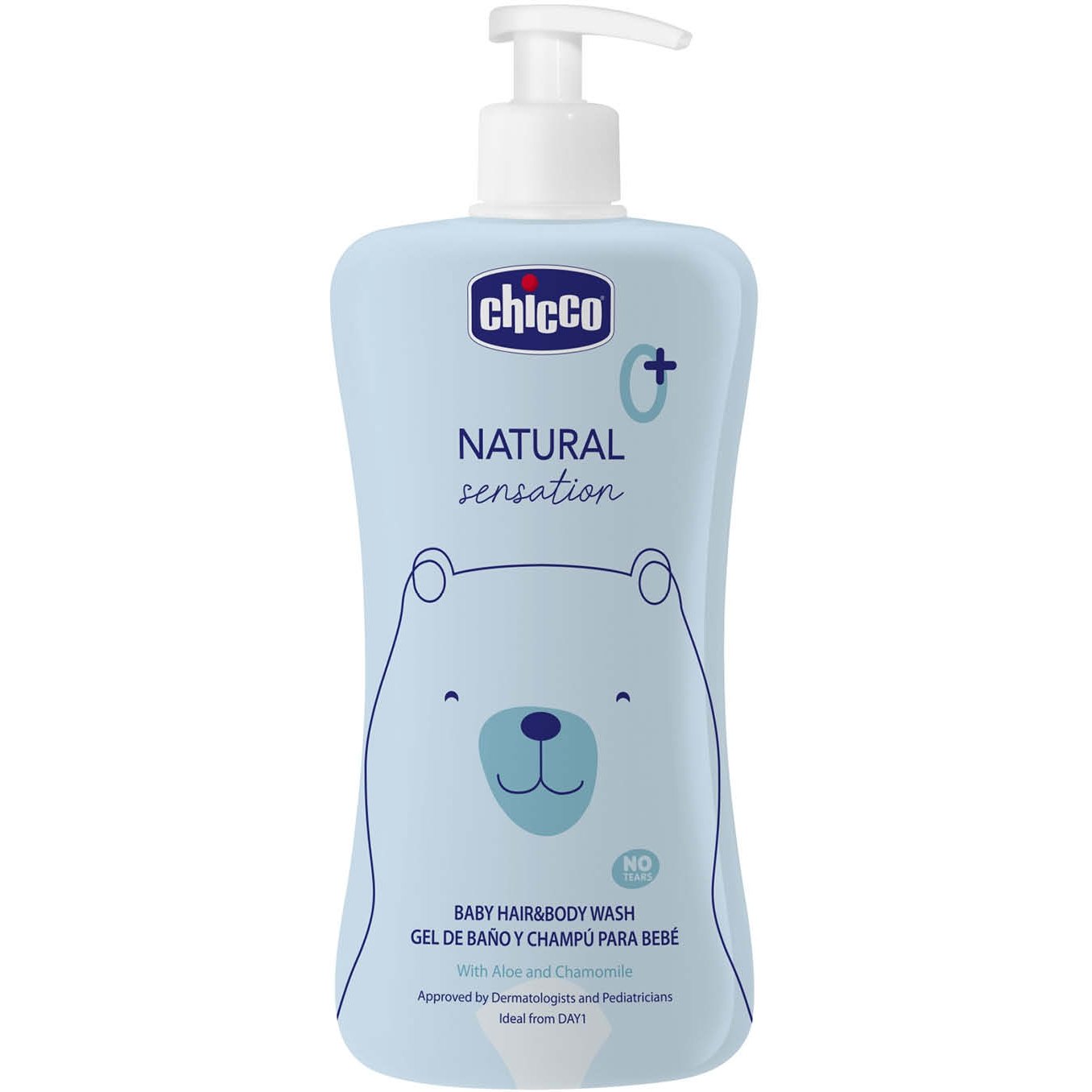 Photos - Baby Hygiene Chicco Гель-шампунь  Natural Sensation Baby Hair & Body Wash Без сліз з ало 