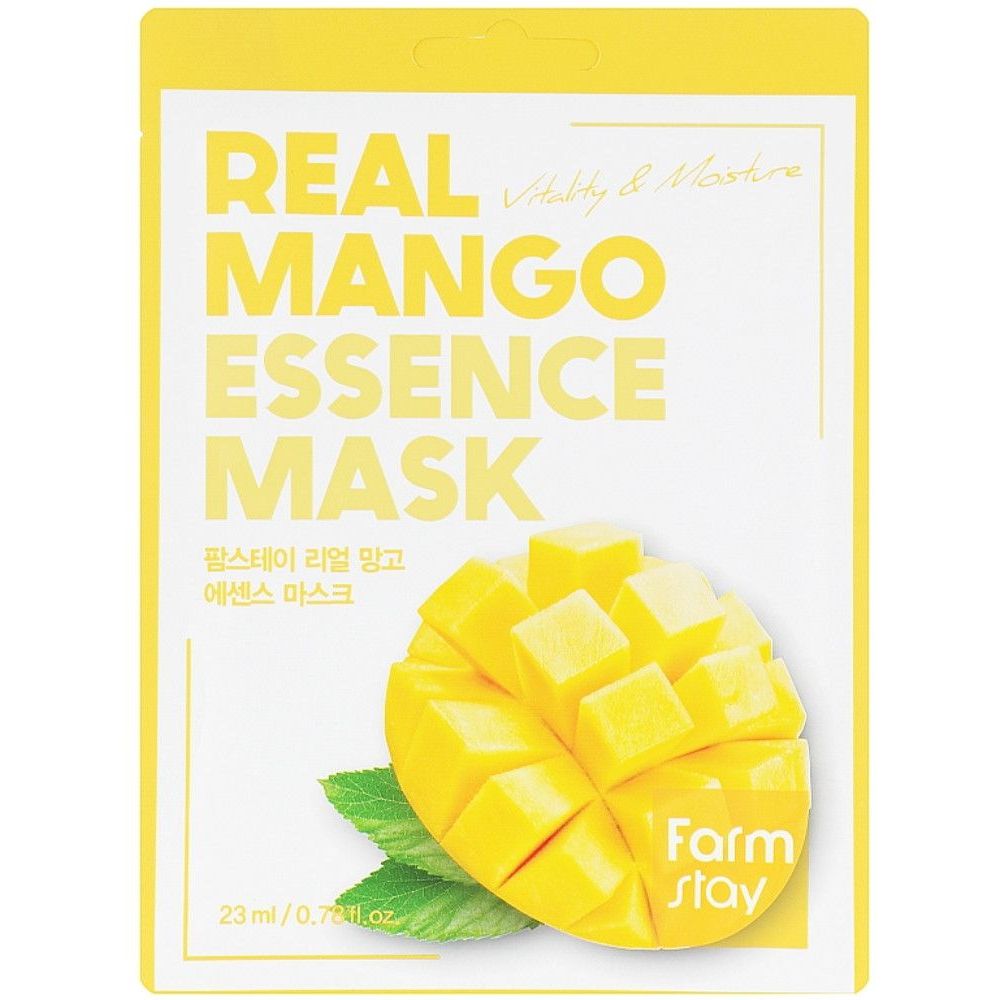 Маска для обличчя FarmStay Real Mango Essence Mask з манго екстрактом 23 мл - фото 1