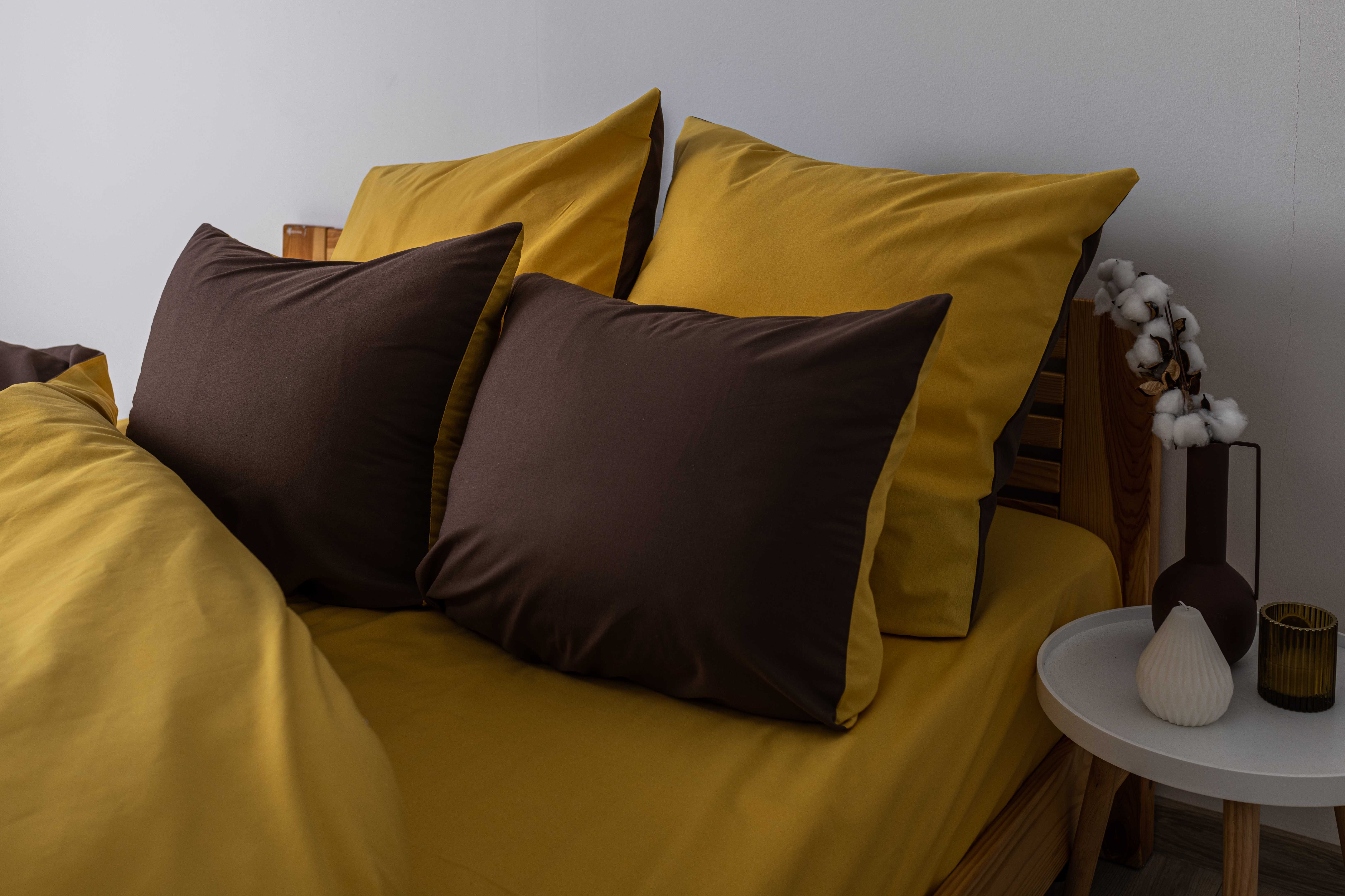 Комплект постільної білизни ТЕП Happy Sleep Сонячний Цитрин євро помаранчевий з коричневим (2-03796_26166) - фото 3