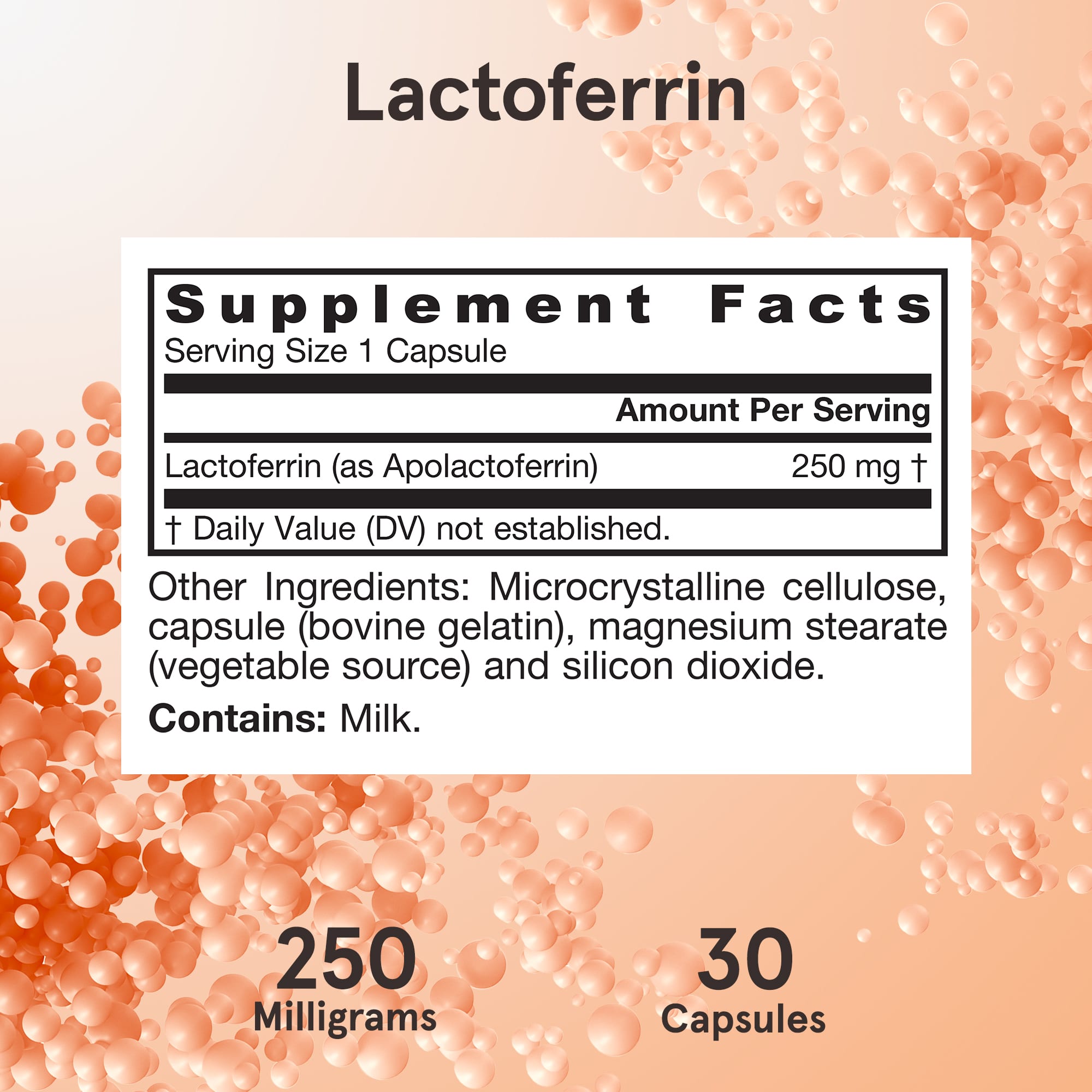 Лактоферин сублімований Jarrow Formulas Lactoferrin 250 мг 60 капсул - фото 7