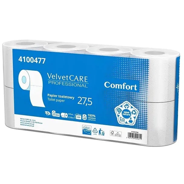 Туалетная бумага Velvet Care Comfort, 8 рулонов (4100477) - фото 1