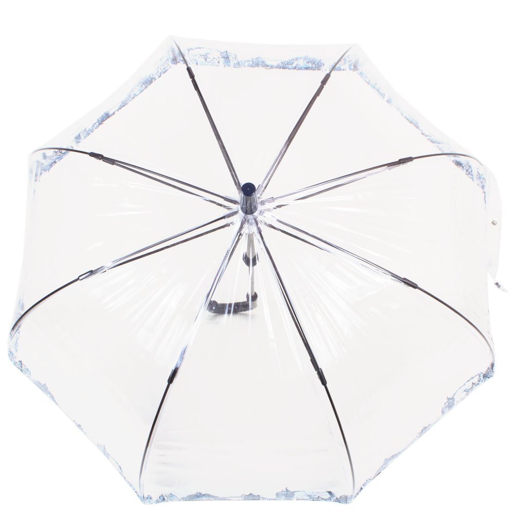 Жіноча парасолька-палиця механічна Fulton 84 см прозора - фото 2