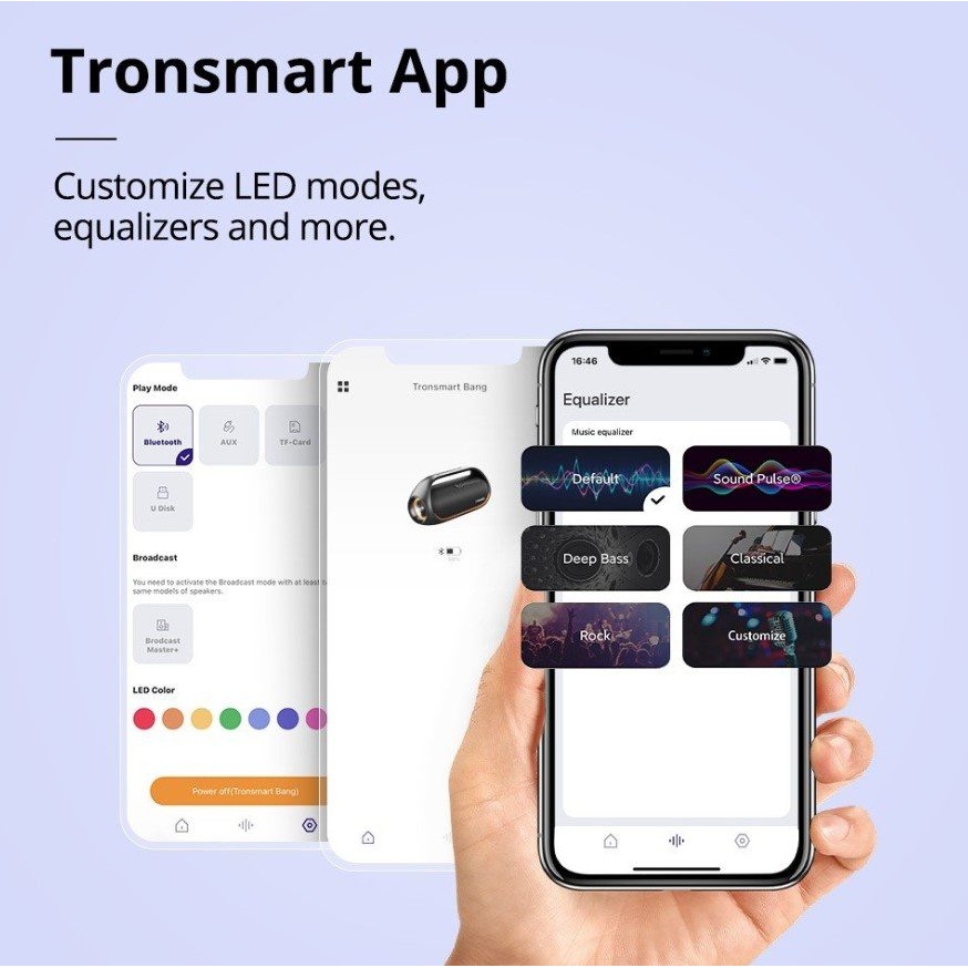 Портативна колонка Tronsmart Bang 60W TWS Bluetooth Black - фото 9