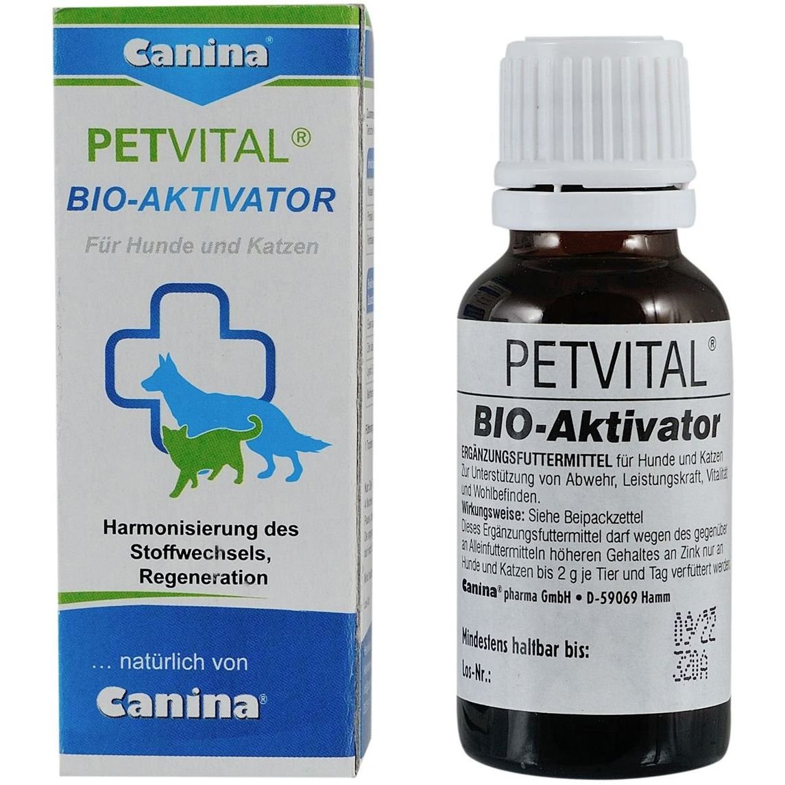 Витамины Canina PetVital Bio-Aktivator для собак и кошек, комплекс с аминокислотами и железом, 20 мл - фото 1
